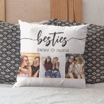 Coussin Besties Friends 3 Photo Friendship Collage<br><div class="desc">Célébrez l'amitié avec les Besties Friends 3 Photo Friendship Collage Throw Pillow. Personnalisé avec un collage de trois photos chères, il capture des moments spéciaux avec vos besties. Réalisée à partir de matériaux de qualité, cette coussin ajoute une touche design et sentimentale à tout espace. Parfait pour les anniversaires, les...</div>
