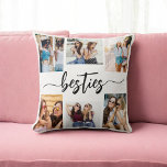 Coussin Besties Friends 6 Photo Collage Keepsaké<br><div class="desc">Célébrez votre amitié avec Besties Friends 6 Photo Collage Keepsaké Jetez l'oreiller. Ce coussin personnalisé présente un collage joliment arrangé de six photos chères, capturant des moments inoubliables avec vos besties. Conçu avec des matériaux de qualité, il ajoute une touche de design et de sentimentalité à tout espace, parfait pour...</div>