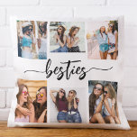 Coussin Besties Friends 6 Photo Collage Keepsaké<br><div class="desc">Célébrez votre amitié avec Besties Friends 6 Photo Collage Keepsaké Jetez l'oreiller. Ce coussin personnalisé présente un collage joliment arrangé de six photos chères, capturant des moments inoubliables avec vos besties. Conçu avec des matériaux de qualité, il ajoute une touche de design et de sentimentalité à tout espace, parfait pour...</div>