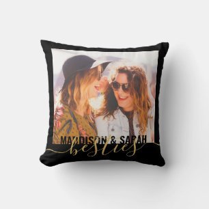 Coussin Besties Moderne Meilleurs Amis Personnalisés