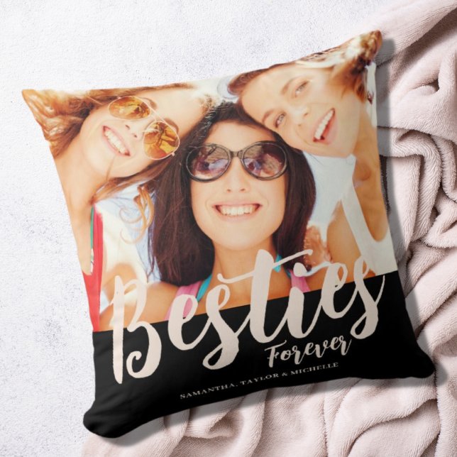 Coussin Besties Nom de la photo Jeu d'oreiller (Créateur téléchargé)