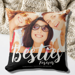 Coussin Besties Nom de la photo Jeu d'oreiller