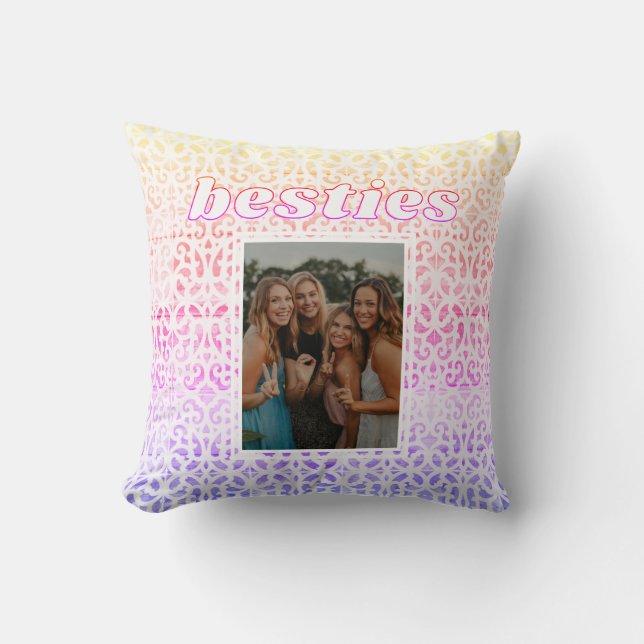 Coussin Besties Photo Meilleur Ami (Recto)