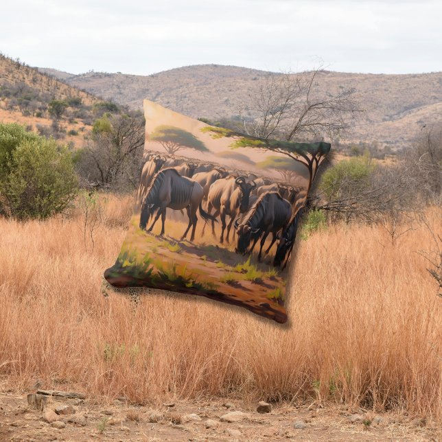 Coussin Bête sauvage dans la savane (Créateur téléchargé)