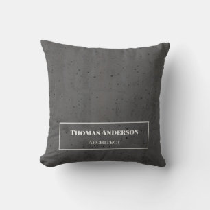Coussin Béton blanc moderne et gris foncé