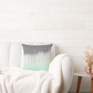 Coussin béton urbain, menthe verte