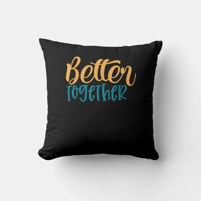 Coussin Better Off Together Quote Positive Minimal Design  (Recto)
