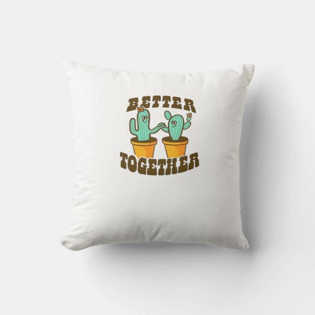 Coussin Better Together Cactuses Whimsical Style  (Recto)