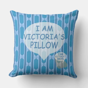 Coussin Beurre amusant et fantaisiste personnalisable rayé
