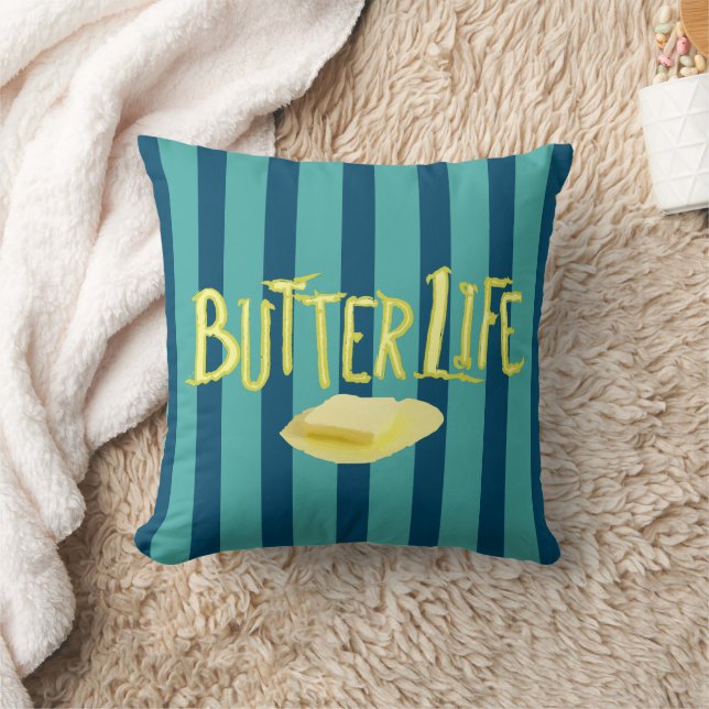 Coussin Beurre Vie Turquoise Grilles BG (Couverture)
