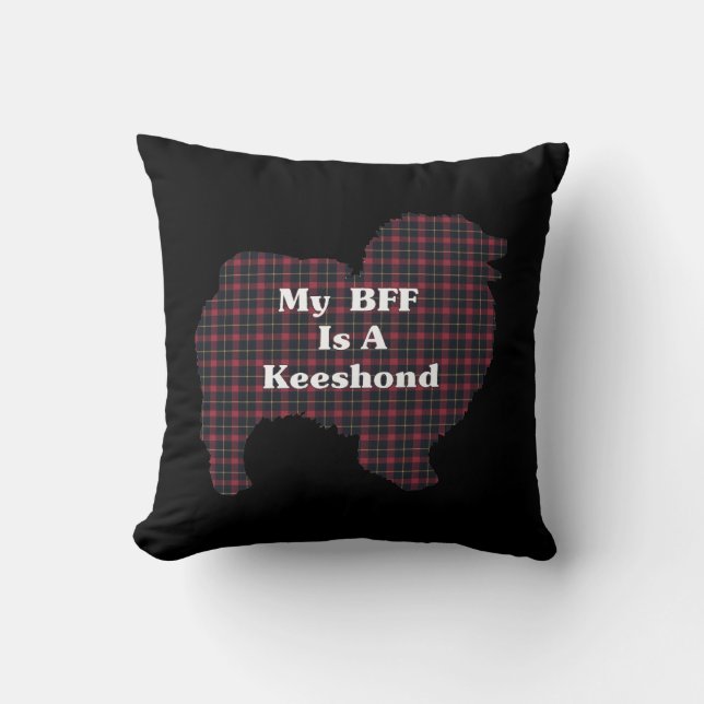 Coussin BFF Keeshond Lovers Cadeaux (Recto)