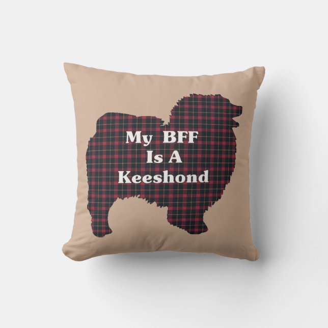 Coussin BFF Keeshond Lovers Cadeaux (Recto)
