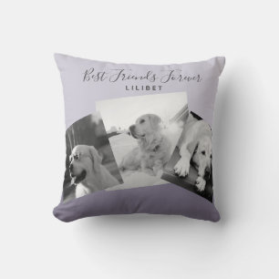 Coussin BFF photo COLLAGE cadeau personnalisé violet
