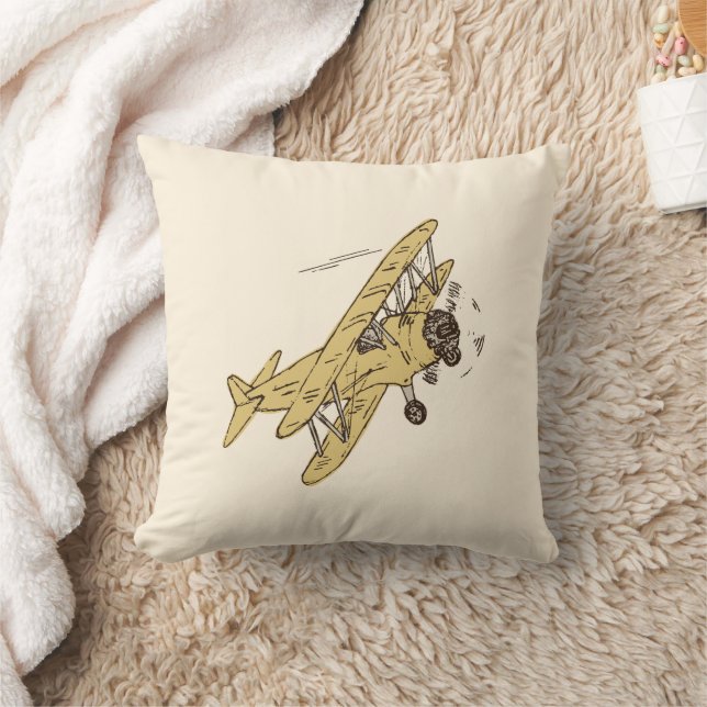 Coussin Bi-plans Art Déco - jaune sans texte. (Couverture)
