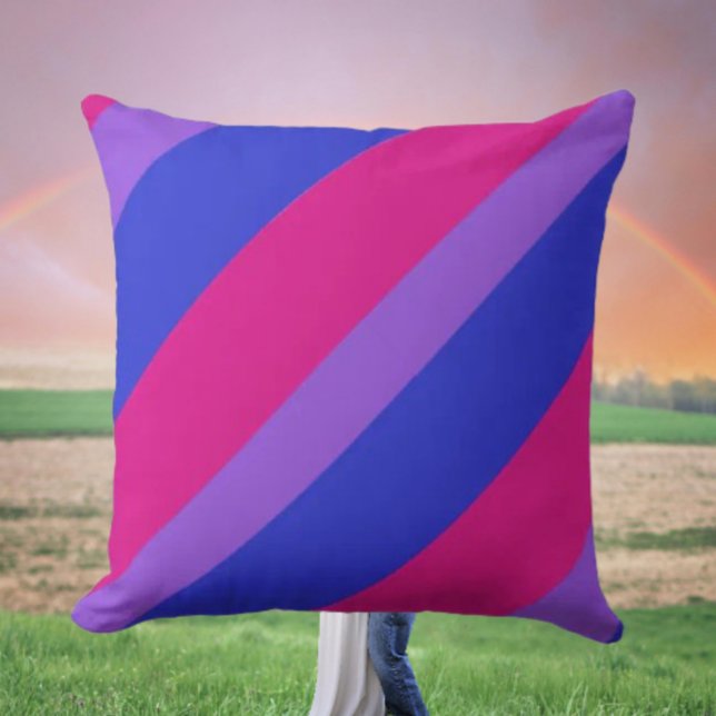 Coussin Bi Pride Diagonal (Créateur téléchargé)