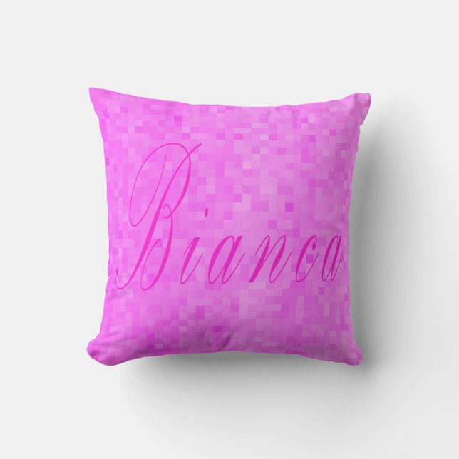 Coussin Bianca Girls Name Logo, (Recto)