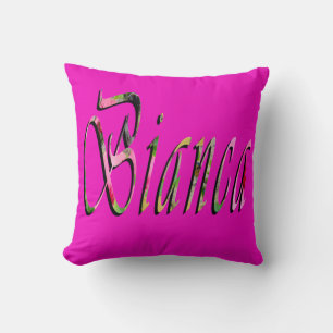Coussin Bianca Girls Name Logo,