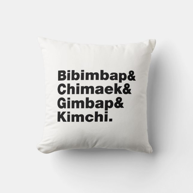 Coussin Bibimbap & Chimaek & Gimbap & Kimchi. Aliments cor (Recto)