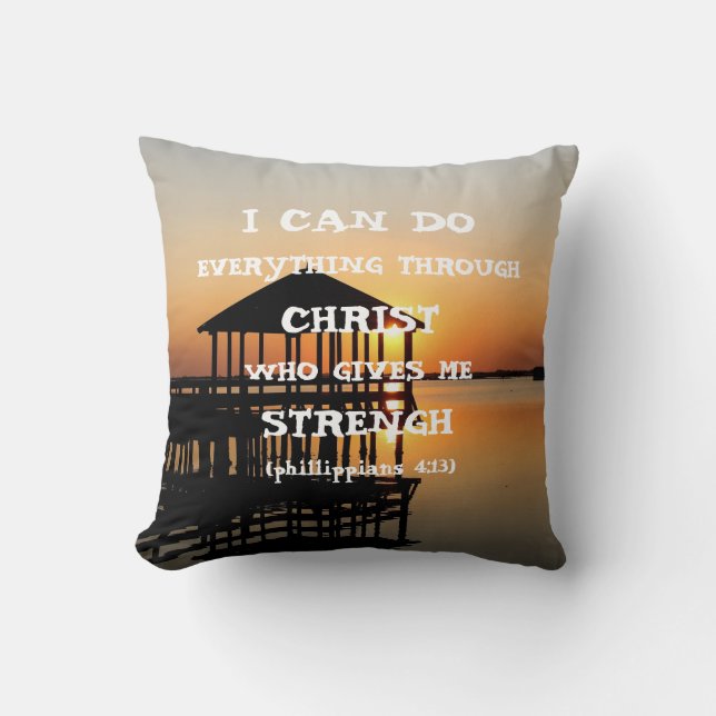 Coussin Bible Verse Inspiration Citation Écriture (Recto)
