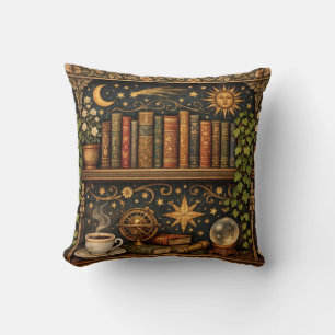 Coussin Bibliothèque céleste des amoureux de livres 