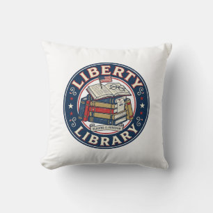 Coussin Bibliothèque de la Liberté Patriotique Patriotique