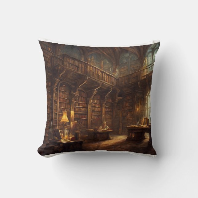 Coussin Bibliothèque d'Imaginaires (Recto)