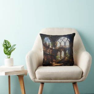 Coussin Bibliothèque magique