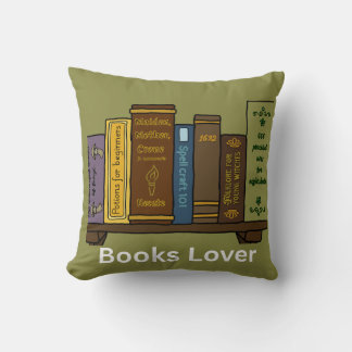 Coussin Bibliothèque sorcière vintage pour amateurs de liv
