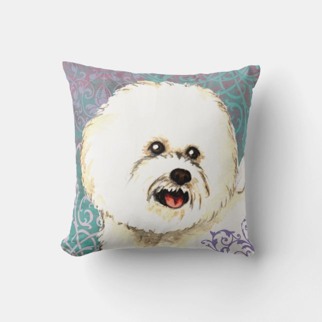 Coussin Bichon élégant Frise (Recto)