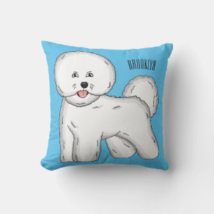 Coussin Bichon frise dog cartoon illustration