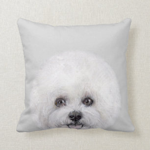 Coussin Bichon Frise, original par le miart