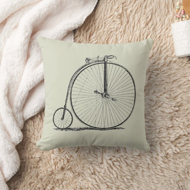 Coussin Bicyclette à grande roue Penny Farthing (Couverture)