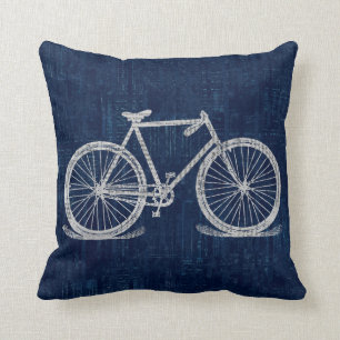 Coussin Bicyclette de presse avec bleu profond