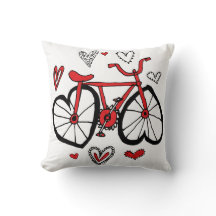 Bicyclette rouge lunatique de Valentine de coeur