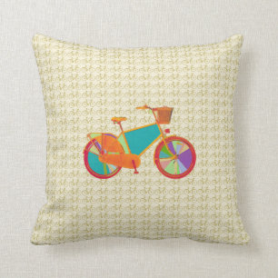 Coussin bicyclettes / vélo coloré