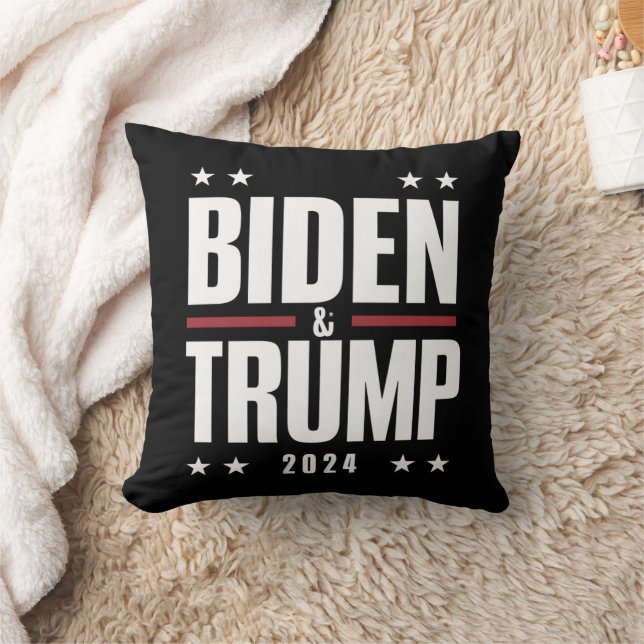 Coussin Biden Trump 2024 Drôle Président VP (Couverture)