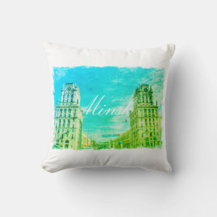 Coussin Biélorussie Minsk City Architecture Jeu d'oreiller