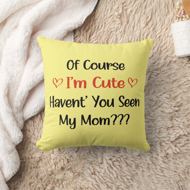 Coussin Bien sûr que je suis mignon annonce de grossesse m (Couverture)