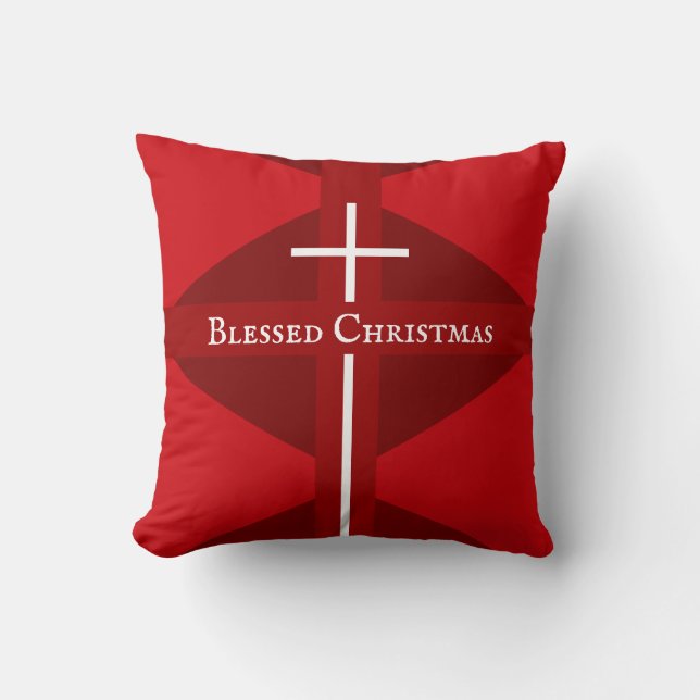 Coussin Bienheureux Noël Croix-Rouge chrétienne (Recto)