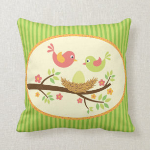 Coussin bienvenu de birdies de bébé de ressort