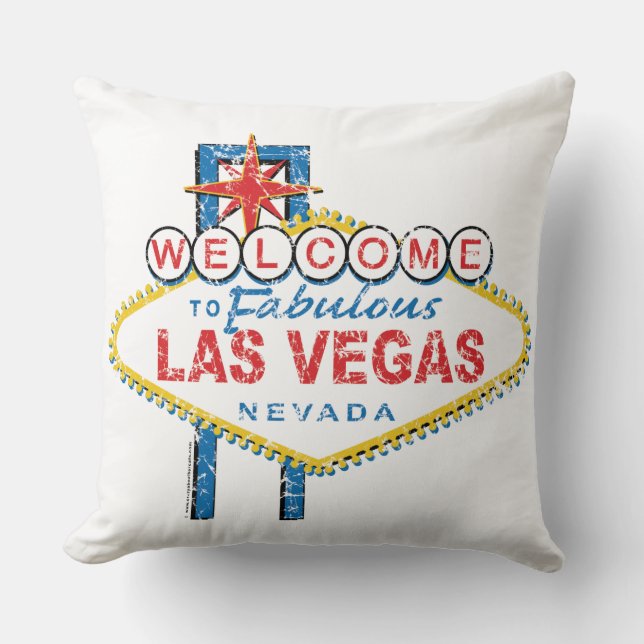 Coussin Bienvenue à Fabulous Las Vegas (Recto)