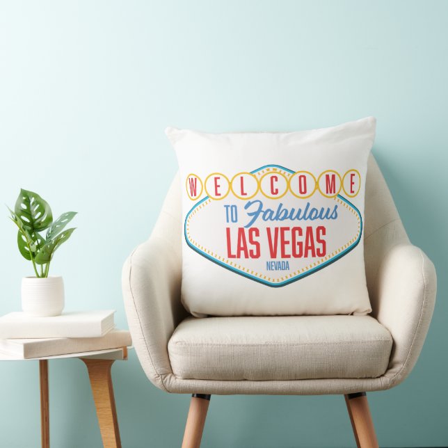 Coussin Bienvenue à la fabuleuse Las Vegas (Chaise)