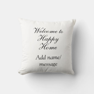 Coussin Bienvenue à la maison inauguration de la maison de
