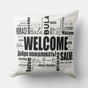 Coussin "Bienvenue à la maison : inviter l'élégance dans c