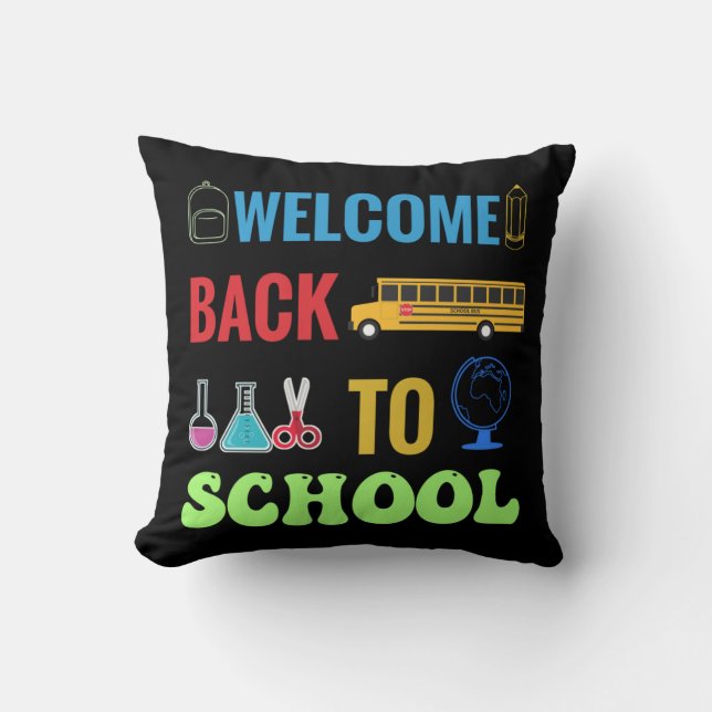 Coussin Bienvenue À L'École (Recto)