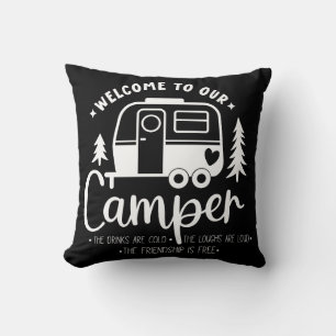Coussin Bienvenue À Notre Camper