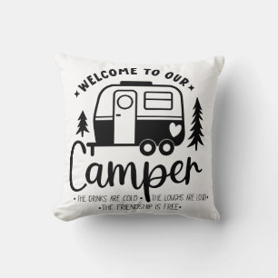 Coussin Bienvenue À Notre Camper