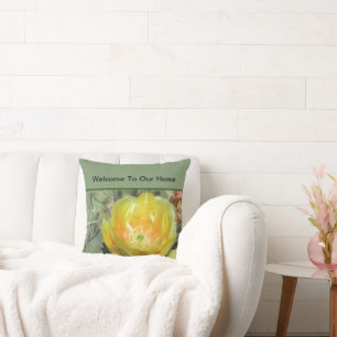 Coussin Bienvenue À Notre Maison De Location De Fleurs Du 