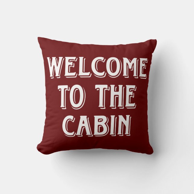 Coussin Bienvenue Au Cabine (Recto)