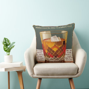 Coussin Bienvenue au Club 5 O'clock Mid Century Design